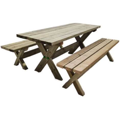 Mesa de picnic MASGAMES XERTA 180  Madera sin pintar