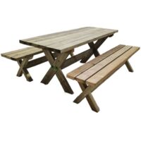 Mesa de picnic MASGAMES XERTA 180 Madera sin pintar