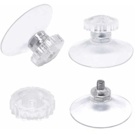 Set di 10 ventose da 25 mm per finestre, ventosa con filettatura e dado zigrinato (forte aderenza), ganci a ventosa, per specchi, finestre, porte | Leroy Merlin