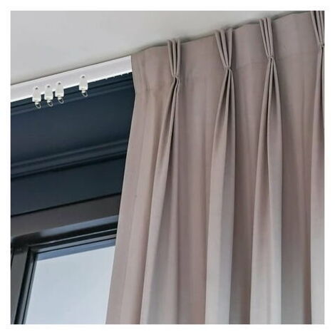 Binario Curvo Per Tende A Soffitto In Lega Di Alluminio - Guida Flessibile Per Finestre A L, U, Bay Window - Kit Completo