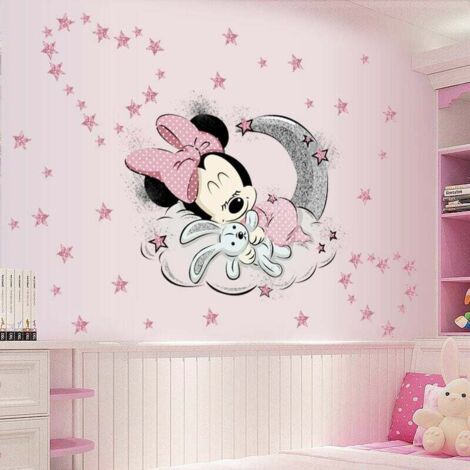 XXL Stickers Muraux Mickey Stickers Muraux Minnie et Mickey Stickers Muraux Enfants Mickey Stickers Muraux Chambre Bébé Autocollants Mickey Mouse Autocollants Enfants Mickey,TRIMEC