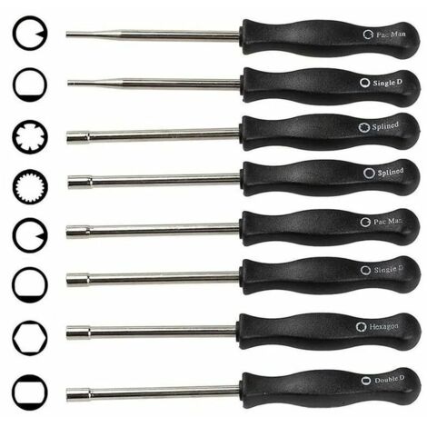 Set di cacciaviti per carburatore da 8 pezzi, kit di strumenti per la regolazione del carburatore, strumento di regolazione del motore a 2 tempi (1/5)