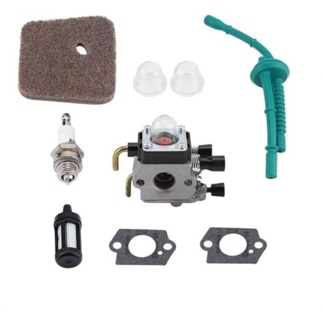 Kit carburatore per STIHL FS55 FS55R FS55RC FS38 KM55 HL45 Kit filtro aria, tubo carburante, kit candele (1/5)