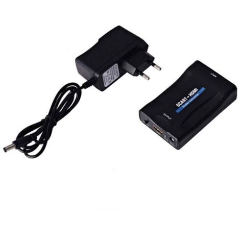 Convertitore di tensione promozionale - Adattatore Scart a HDMI 1080P 60Hz, Plug and Play, convertitore analogico-digitale, adattatore video e audio (1/5)