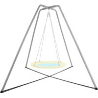 Kit di sospensione per altalena, grigio, solo telaio/corde, altalena a nido non inclusa