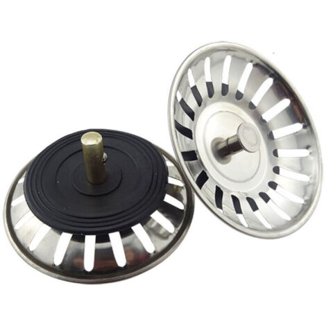 2 filtri universali da 8 cm, Filtro per lavello da cucina in acciaio inox, Tappo per lavello (1/5)