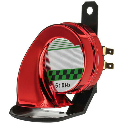 Sirena elettrica universale per auto, moto, camion e barche, 130 dB, impermeabile, 12 V, rosso - rosso - rosso (1/5)