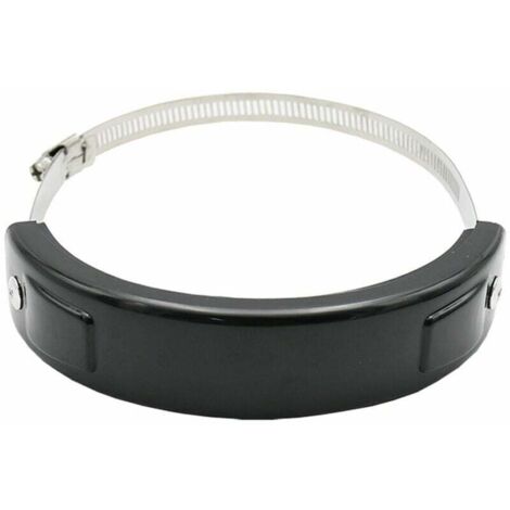 Protezione scarico moto Coprisedile ovale da 100 mm a 160 mm, protezione rotonda per scarico - Nero (1/5)
