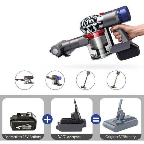 Adattatore convertitore per batteria al litio Makita LXT da 18 V per aspirapolvere Dyson serie V7 (1/5)