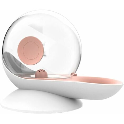 Fontana automatica per gatti, fontana a chiocciola - 2,8 l - Distributore d'acqua per animali domestici - Ciotola grande per l'acqua - Senza elettricità (30,4 cm x 15,5 cm x 24 cm) - Rosa (1/5)
