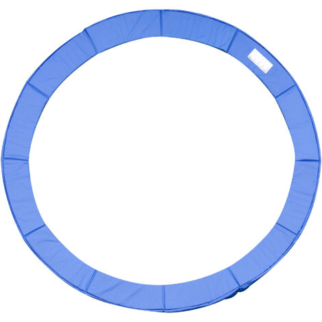 Cubierta de borde para trampolín con red de seguridad para 8 pies / 10 pies / 12 pies / 15 pies, Ø 366 cm, azul, trampolín no incluido