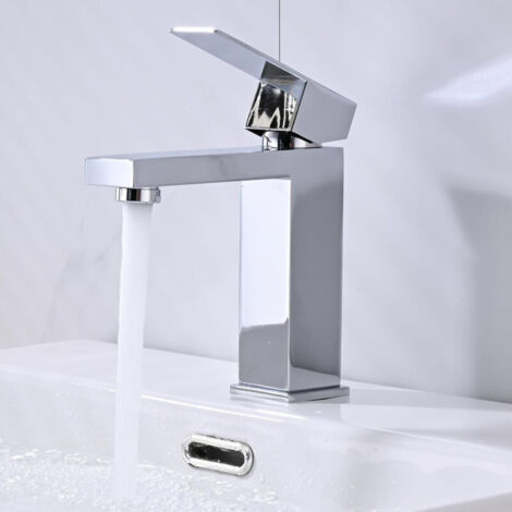 Rubinetto da Bagno Cromato Miscelatore Lavabo per Acqua Calda e Fredda Disponibile Rubinetto Lavabo in Acciaio Inossidabile Rubinetto Lavamani