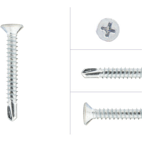 Bohrschrauben mit Bohrspitze 4,8 x 38 mm verzinkt - 200 Stück (1/2)