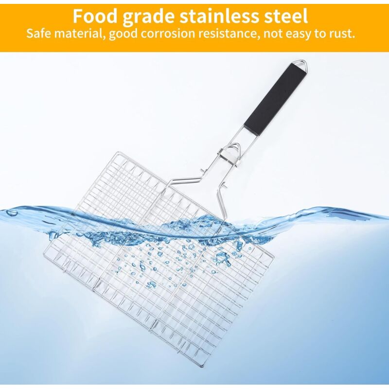 Cestello Per Griglia UNCO In Acciaio Inox - Griglia Per Pesce Per Barbecue Da Esterno