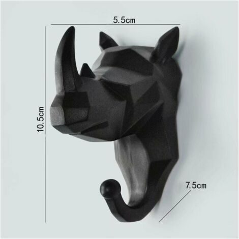 Gancio appendiabiti per bambini in legno a forma di animali, gancio da parete, appendiabiti, cameretta dei bambini, animali, cane, gatto, volpe, coniglio, decorazione (noce con 4 ganci in metallo