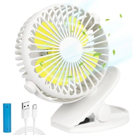 SP Space Player Ventilatore Da Tavolo Silenzioso - 100 Velocità Con Display Digitale - Inclinazione 135° - Portatile Nero - 3