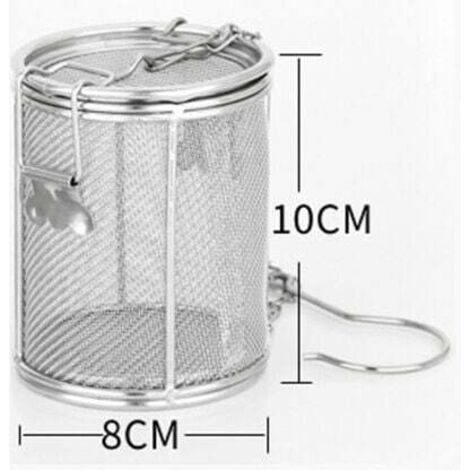 Filtro Per Spezie In Acciaio Inox 304 A Maglia Fine, Con Gancio Anti-caduta, Per Tè, Brodi E Zuppe