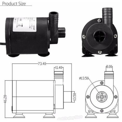 Pompa Per La Circolazione Dell'acqua Con Motore Solare Brushless Dc 12v Da 800 Lh E 5 M~p138103773 - Foto 3