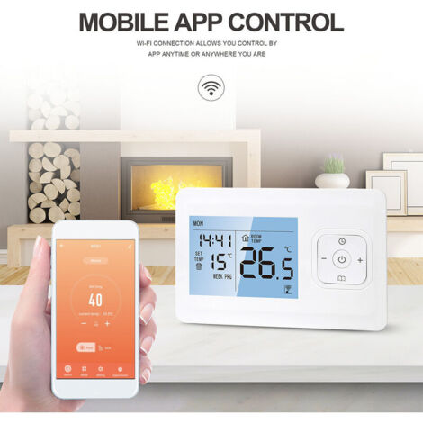 Termostato Ambiente Programmabile Con Display LCD Per Riscaldamento A - Foto 8