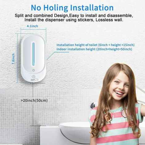 Distributore Automatico Di Sapone Cyrank Con Sensore – Schiumogeno Simpatico Per Bambini, Touchless, Ricaricabile (Rosa) - 6