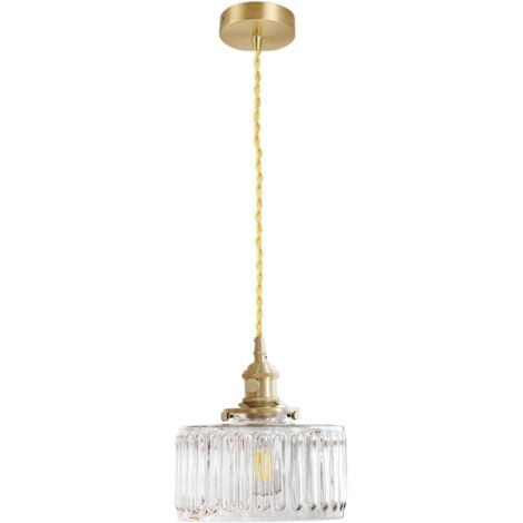Lampada A Sospensione Stile Industriale - Rosone A Soffitto In Ottone Anticato Con Attacco E27 (Diametro 100 Mm) - 4