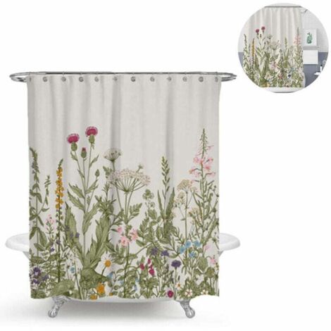 Tenda Da Doccia 180x200 Cm – Antimuffa, Impermeabile, Antibatterica, Con 10 Ganci In Plastica, Lavabile, Per Bagno, Hotel, Camper