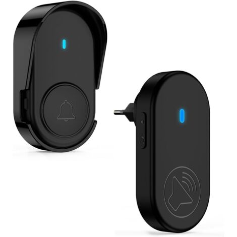 Campanello Wireless Impermeabile IP44: Portata 200 M, 32 Suoni, 4 Volumi, Con Memoria, Senza Batterie