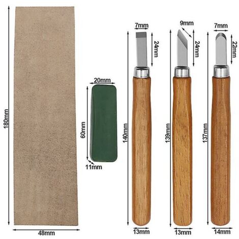 Set 3 Scalpelli Professionali Per Legno SPEEDWOX | 12 Mm, 18 Mm, 24 Mm In Acciaio Cromo Vanadio Con Impugnatura Ergonomica - copertina