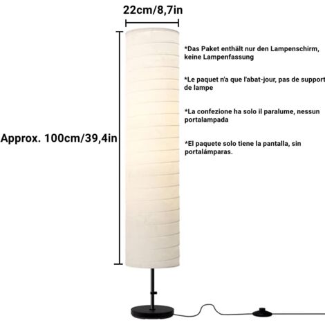 Paralume Di Ricambio Per Lampada Fabbricato In Tessuto Di Colore Bianco Avorio Tambour 40 Tosel - Foto 8