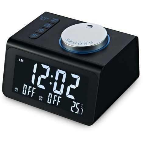 120db super forte] Sveglie per camere da letto, 15 suoni sveglia, luce notturna a 7 colori, cambio di colore RGB dinamico, dimmer 0-100%, snooze, ampio display a LED, orologio digitale per adulti che