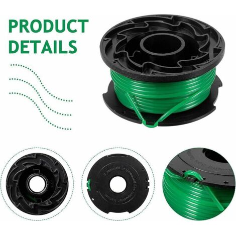 12 Bobine Di Ricambio Per Decespugliatore Black & Decker AF-100-3ZP, GH400, GH500, GH600, Waltyotur