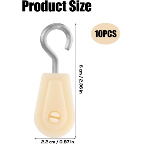 ZZLZX Puleggia Per Stendibiancheria Da 2 Pollici In Nylon, Per Esterni