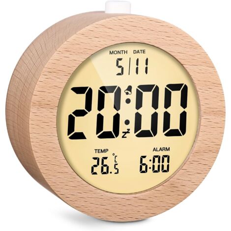 Portapenne Con Orologio Digitale LCD – Sveglia Con Snooze, Calendario Perpetuo E Termometro, Scatola Portaoggetti Da Scrivania, Batteria AAA - 5