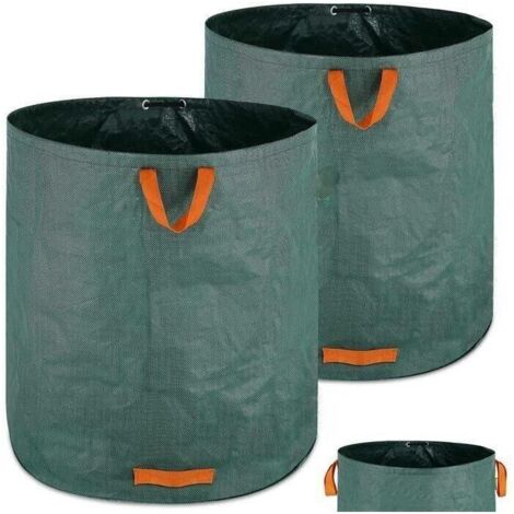 Sacco Per Rifiuti Da Giardino Pieghevole 90 Litri – Resistente Con Manici, In Polipropilene | Per Foglie, Ramaglie, Compost E Cantieri