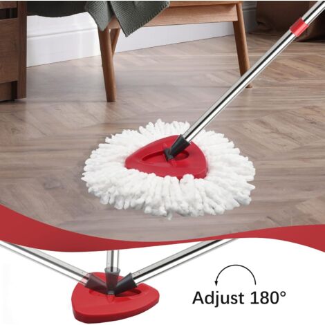 FiTspi Spin Mop Testa di Ricambio Base di Ricambio Rotante 360 ° Copertura Testa Mop Triangolo Testa Mop Alloggiamento Plastica Compatibile con Vileda EasyWring 1 Serbatoio Sistema Mop Accessori