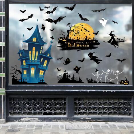 Halloween Adesivi Per Finestre E Porte | Set Spaventoso Con Impronte Di Mani E Piedi Insanguinati | Riutilizzabile E Impermeabile | 6 Pezzi - 2