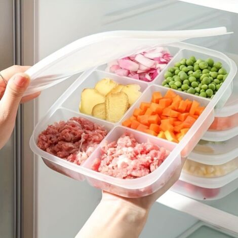 Set Di 6 Contenitori Ermetici Per Alimenti In Plastica PP – Impilabili, Per Frigorifero, Freezer E Microonde – 3050ml A 300ml