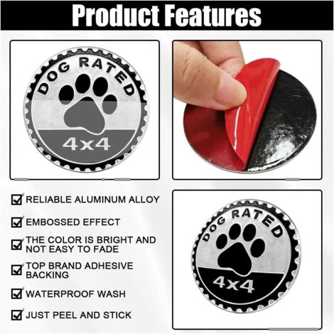 Emblema per auto classificato da campeggio, 4 x 4 in metallo, distintivo automobilistico 3D in metallo, emblemi rotondi per auto, decalcomanie compatibili con veicoli Jeep Wrangler, camion, SUV (stile