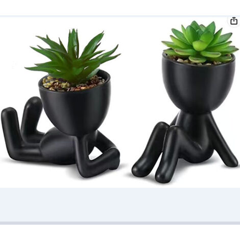 Jiajie Set Da 6 Piante Grasse E Succulente Artificiali In Plastica PVC, Realistiche E Senza Manutenzione, Per Decorazione Casa Ufficio - 3
