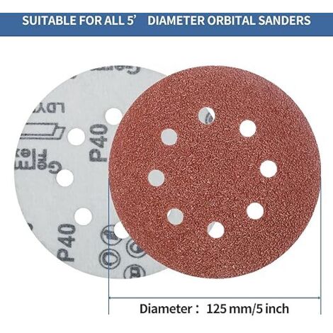 TREND Dischi abrasivi Mesh 150mm Random Orbit 120 grana, AB/150/120M/B, Confezione da 50 | Leroy