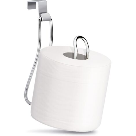RULLINO A MOLLA Ricambio Porta Rotolo Carta Igienica Plastica Bianco Dispenser EUR 1,60