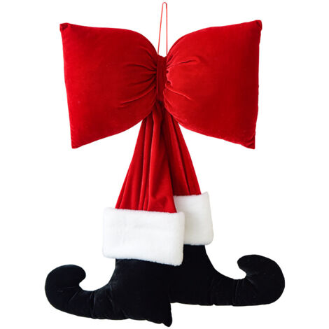 Aurasky Fiocchi di Natale Rosso, 5 Pezzi Fiocchetti Rosso Albero di Natale, Fiocchi di Natalizi