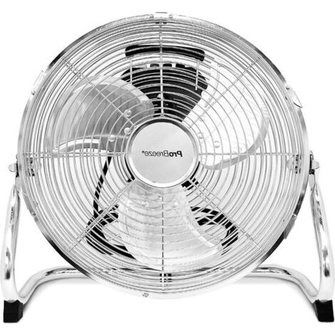 Ventilatore Da Pavimento Avilia 70W Cromato - 3 Velocità, Oscillante, Testa Inclinabile 45°, Metallo Robusto, Ideale Per Casa E Ufficio