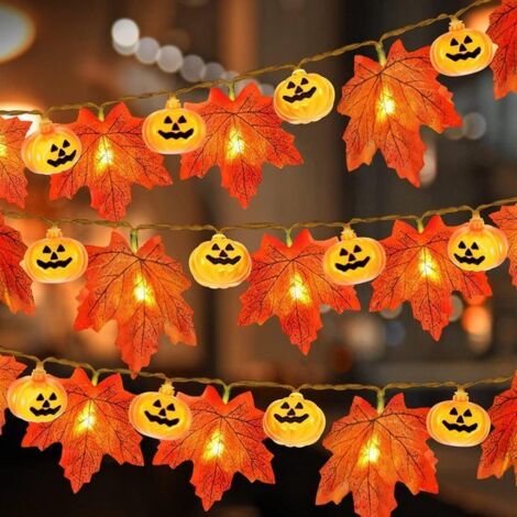 Litake 6 Luci A Zucca Halloween A LED Con Telecomando, Tremolanti, Con Timer, Funzionamento A Batteria, Arancione