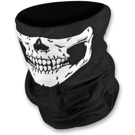 SKHAOVS Ghosts Passamontagna,Maschera Teschio,Maschera Fantasma,Call of Duty Maschera Fantasma,Copricapo Antivento e Caldo Maschera Intera da Sci Lavorata a Maglia per Halloween Cosplay (Nero