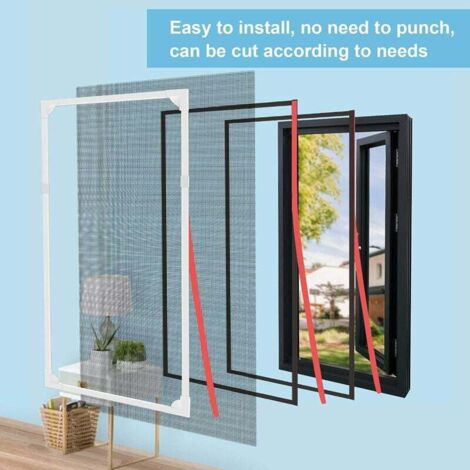 Mosquitera Magnética Automática Para Puertas, Ventanas Y Balcones
