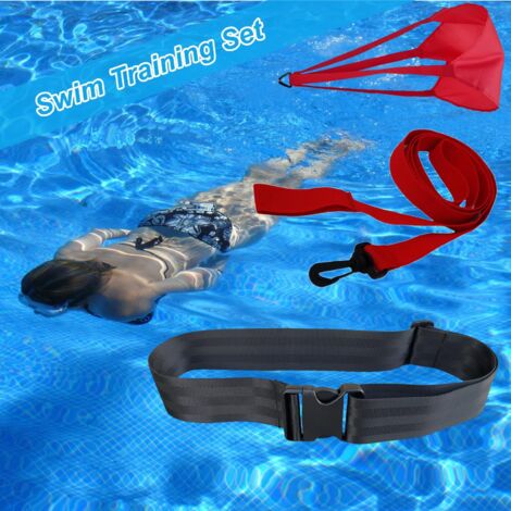 BOOSTEADY Paracaídas De Natación Para Adultos | 3 Tallas Resistencia Y Cinturón Ajustable | Entrena Fuerza En La Piscina
