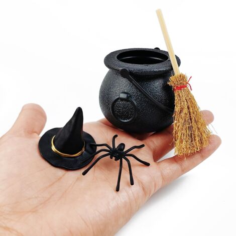 Paquete De 72 Calderos De Cuencos De Plástico Para Dulces De Bruja Negra, Olla Con Asa, Compatible Con Halloween, Pascua, St Patric | Bodega Aurrera En Línea