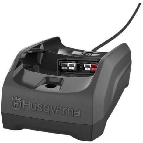 Husqvarna – Chargeur de batterie 100-240V pour tondeuses et souffleuses – Système interchangeable 36V – Compact et léger 0,41kg - 40-C80