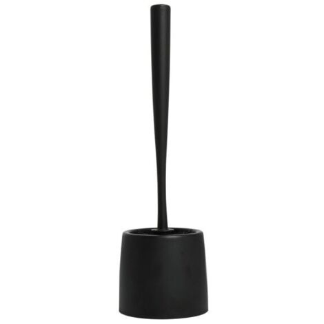 Spirella – Brosse WC avec support – Noir – En matière polypropylene – Dimensions 10,7x36,5cm – Accessoire solide et facile à entretenir (1/5)